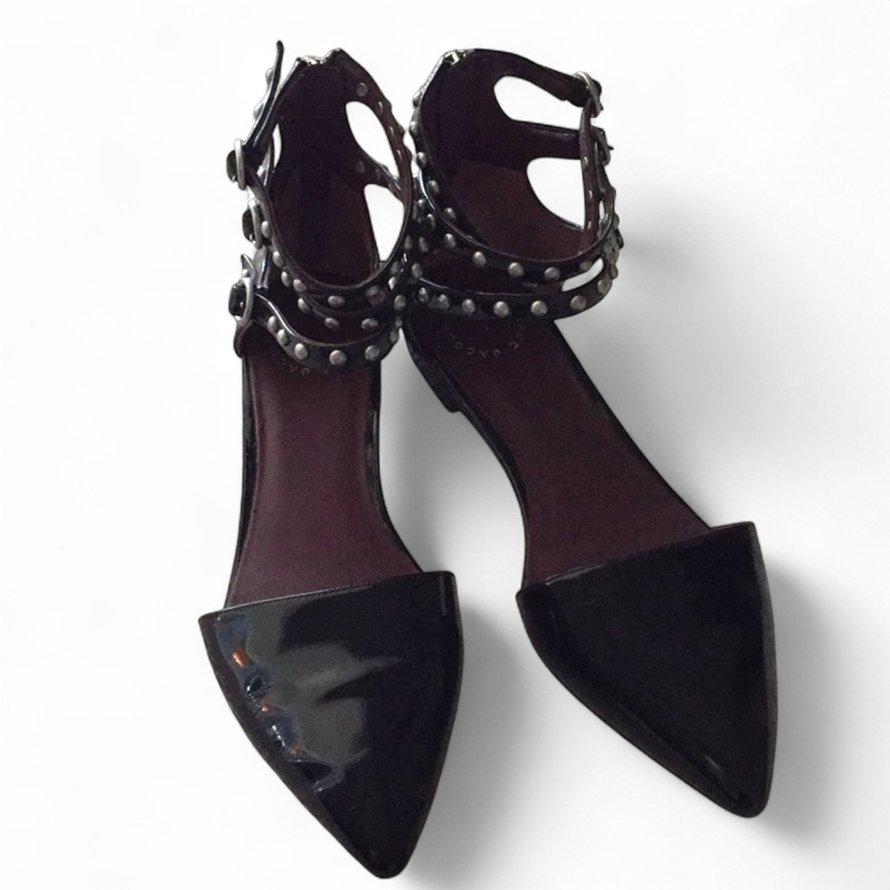 Marc By Marc Jacobs Black and Burgundy Flats